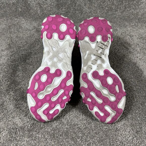 Nike React Element 55 BQ2728-104 Women’s Size 7 White Fire Pink Sapphire Shoes - Picture 9 of 12